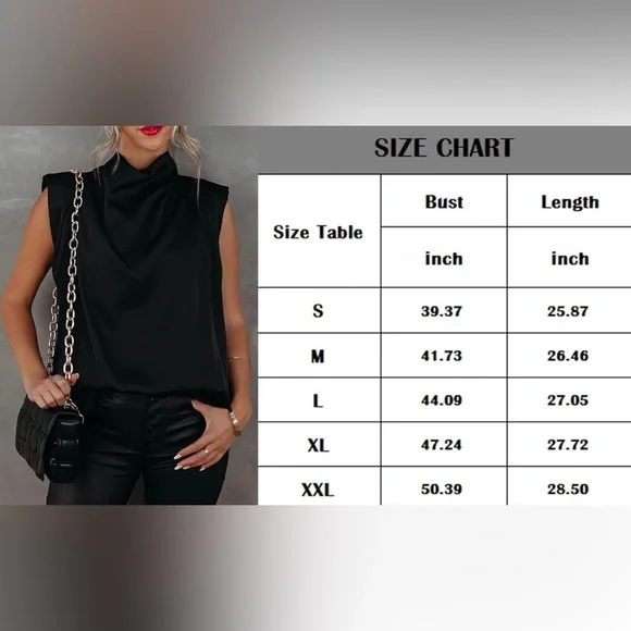 🔥HOT🔥NWT Rachel Zoe Black Satin Mock Drape Neck Top Sz XL - Picture 5 of 13